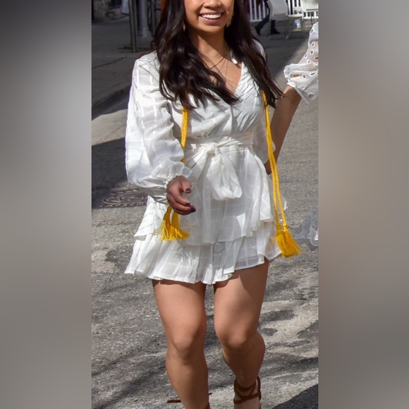 Princess polly string of stars white romper with clasp! - Picture 8 of 8